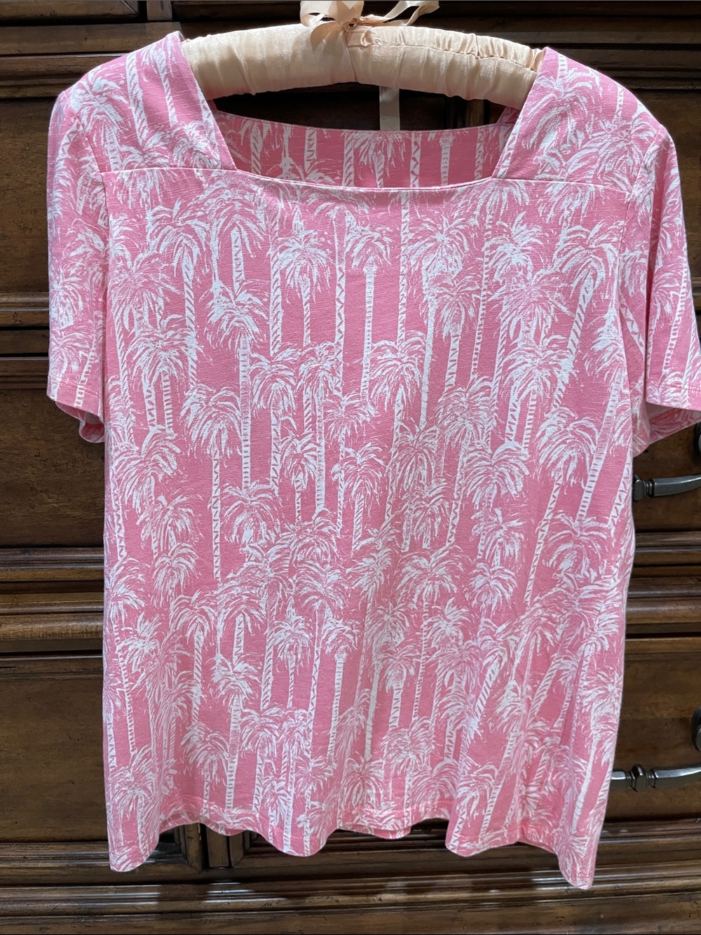 Coral Bay Palm-Print Women’s Top
